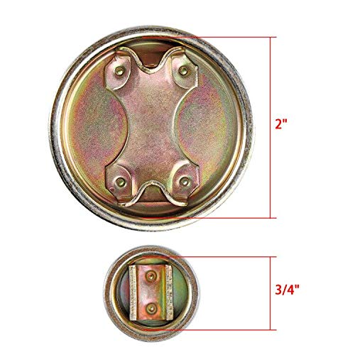 Sanbege Drum Bung Plug  2"" and 3/4"" Steel Bung Cap for 55 Gallon Barrels  Drums  Pack of 8 - Image 3